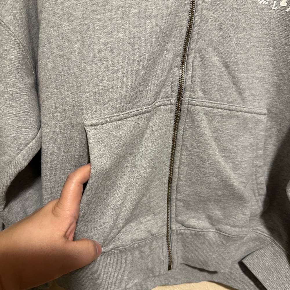 YoungLA Zip Up Hoodie Jacket Size Medium Full Zip Unisex 100% Cotton - Picture 4 of 7